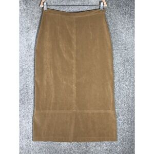 Savion Skirt Womens Size 12 Brown Stretch A-Line Maxi Back Slit‎ Vintage Y2K